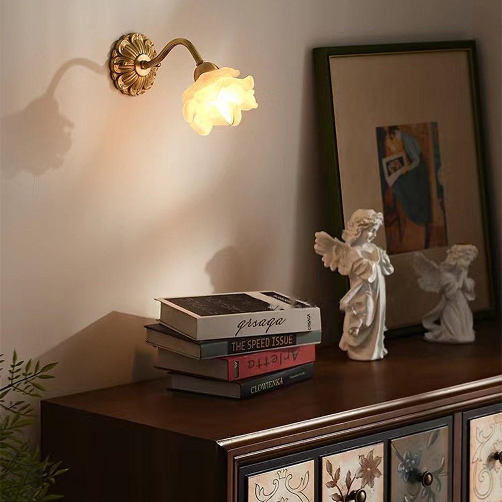 Arisha Vintage Metal Glass Indoor Wall Lamp Bedroom Living Room