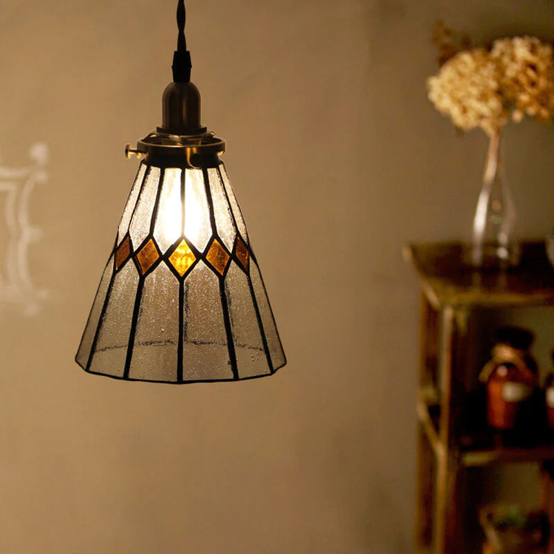 Tiffany Vintage LED Pendant Light Metal/Glass Bedroom/Living Room - Letslighting