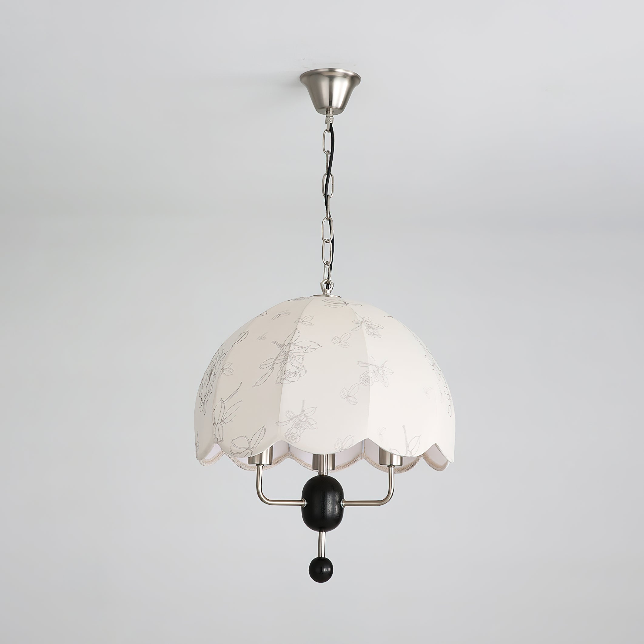 Ervaren Vintage Bloom Fabric Wood Pendant Lamp - Letslighting