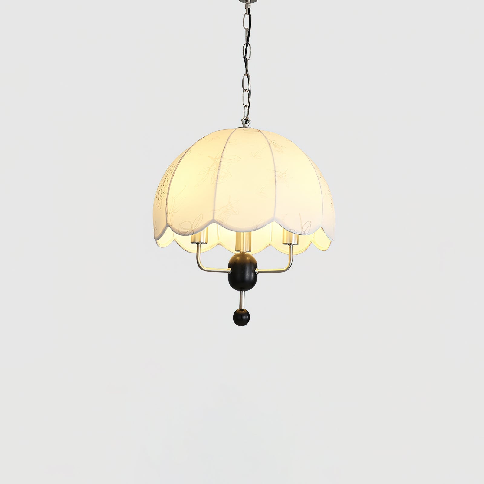 Ervaren Vintage Bloom Fabric Wood Pendant Lamp - Letslighting