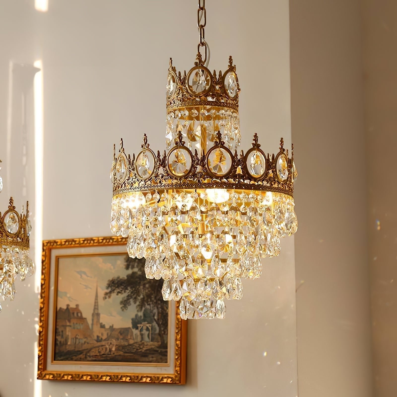 Lustra Pendant Lamp Vintage Crystal Droplets - Letslighting