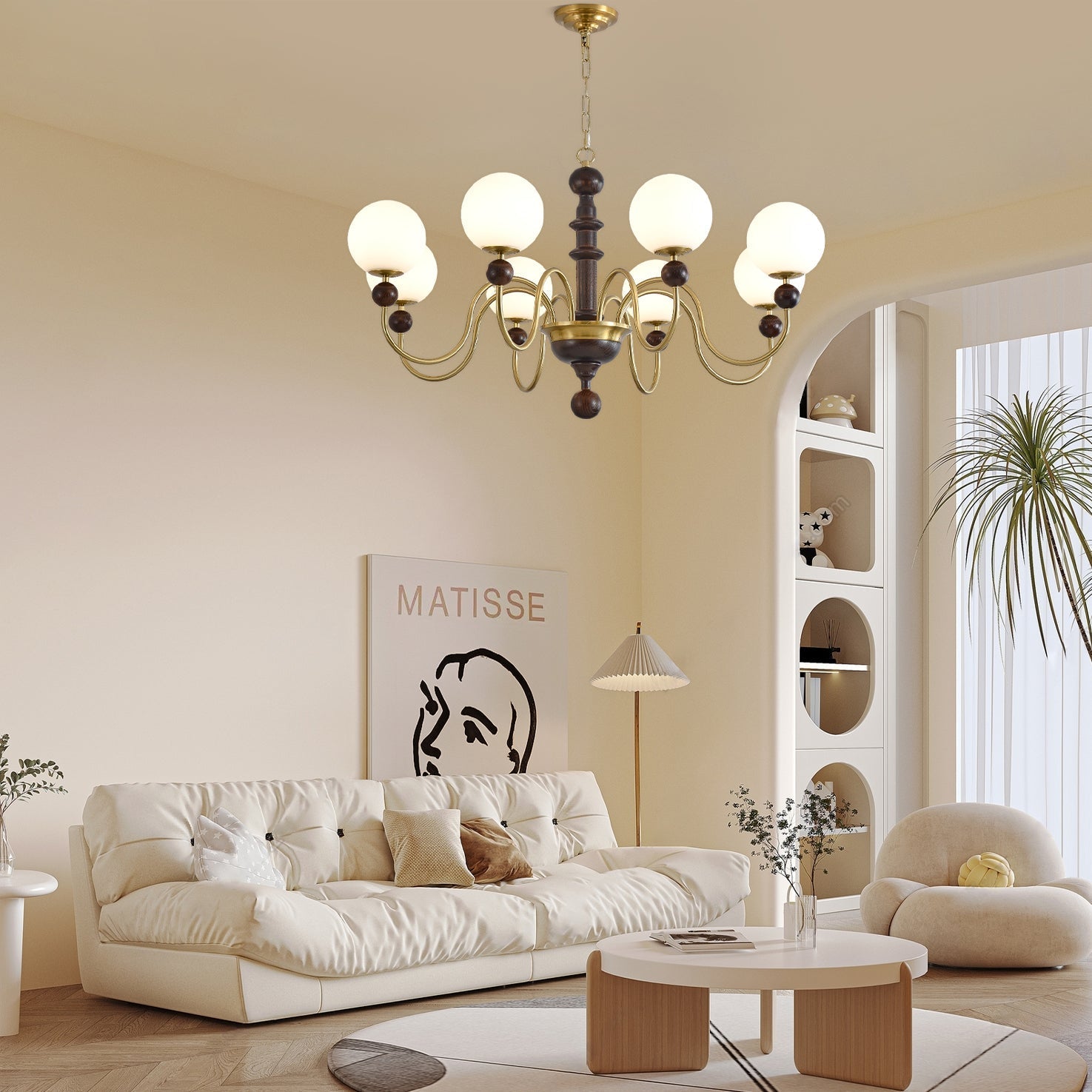 Aurora Chandelier Vintage Curved Sphere - Letslighting
