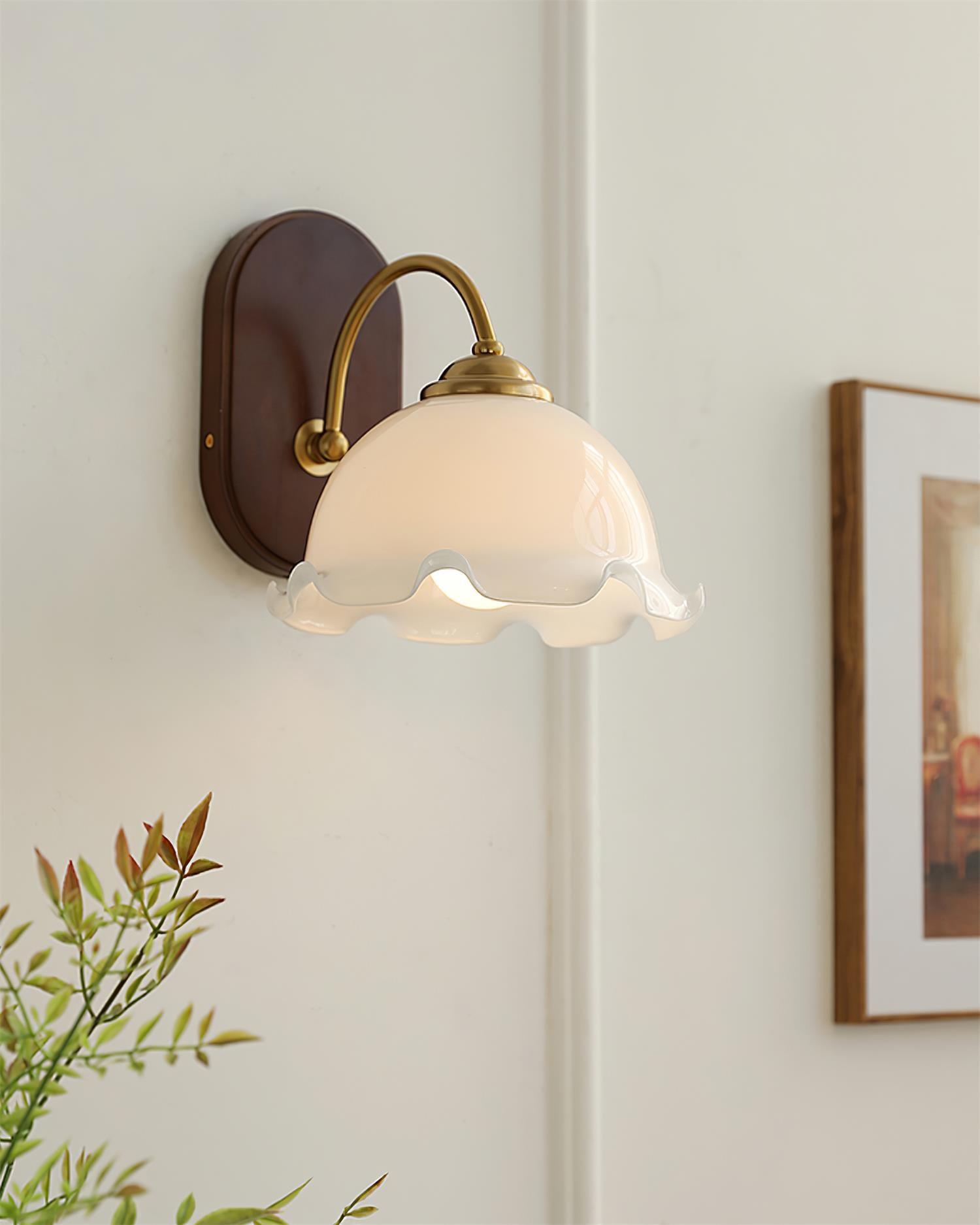 Esola White Glass Wall Lamp - Letslighting