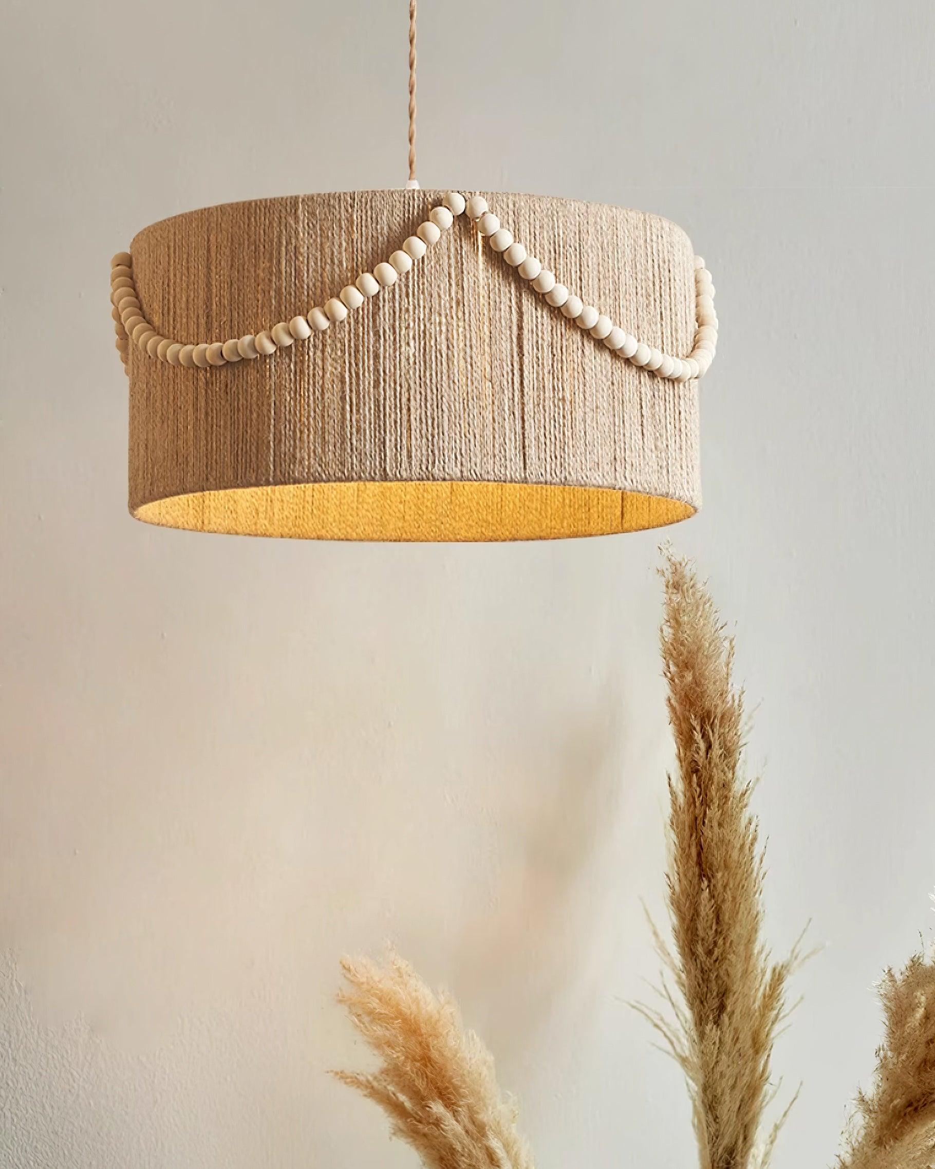 Liviza Pendant Lamp Jute Handwoven Organic Vintage - Letslighting