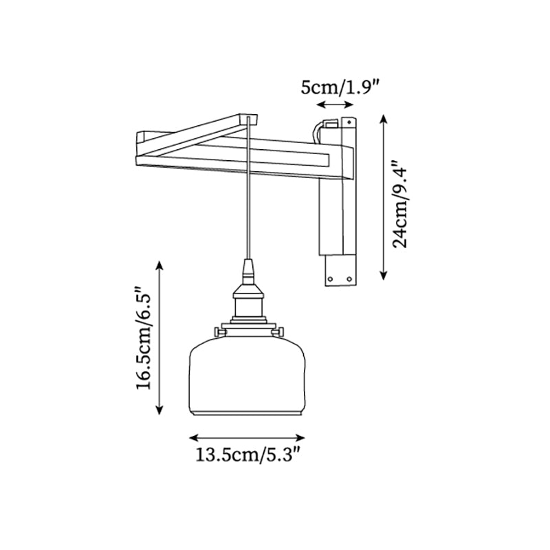 Geyla Rustic Wooden Wall Lamp Plug /Hardwire
