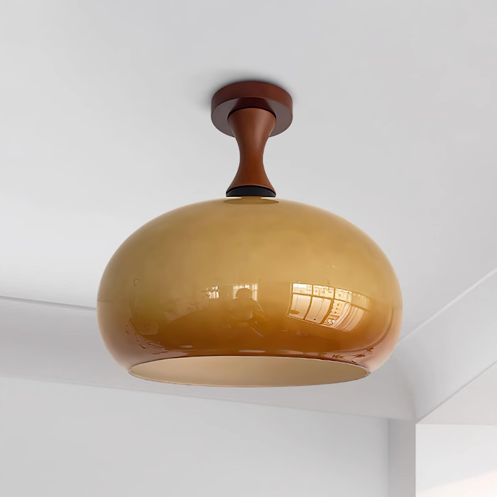 Liora Amber Glass Ceiling Light - Letslighting