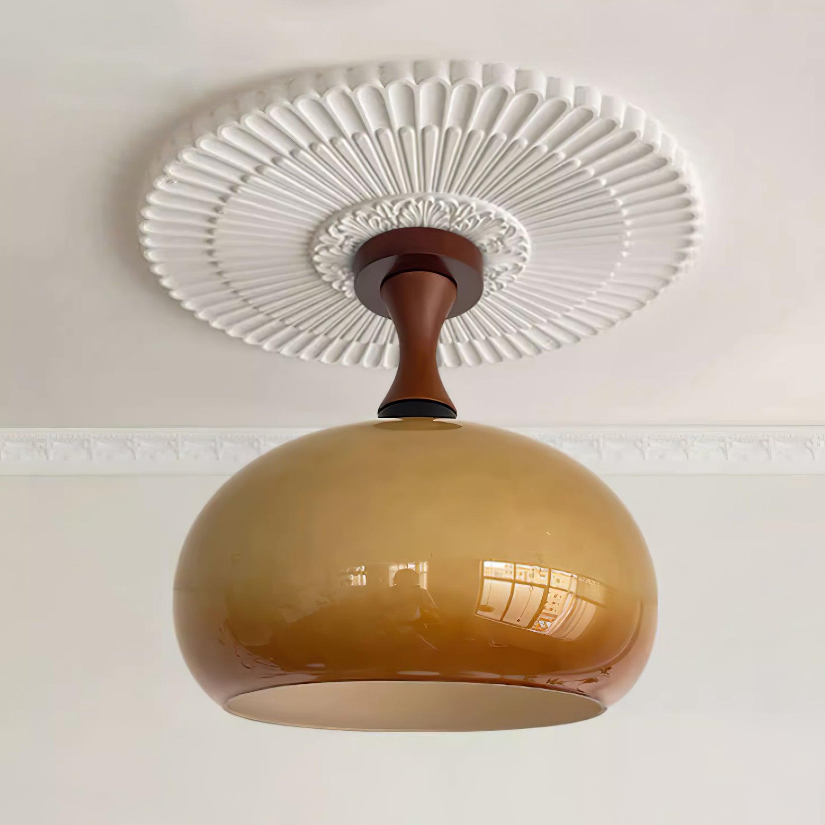 Liora Amber Glass Ceiling Light - Letslighting