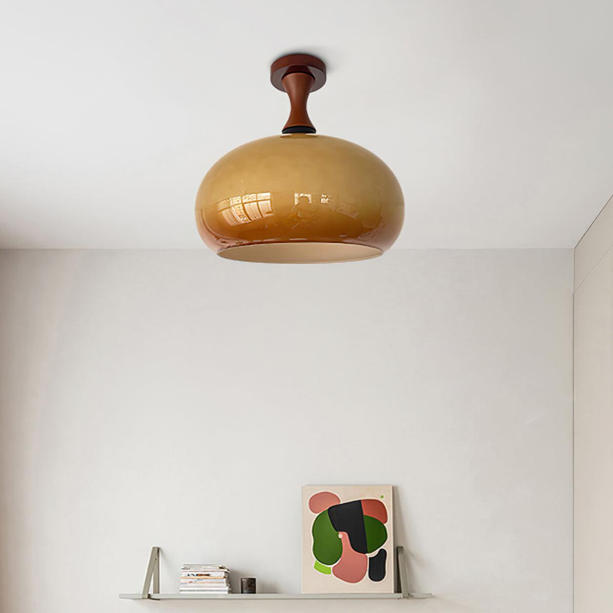 Liora Amber Glass Ceiling Light - Letslighting