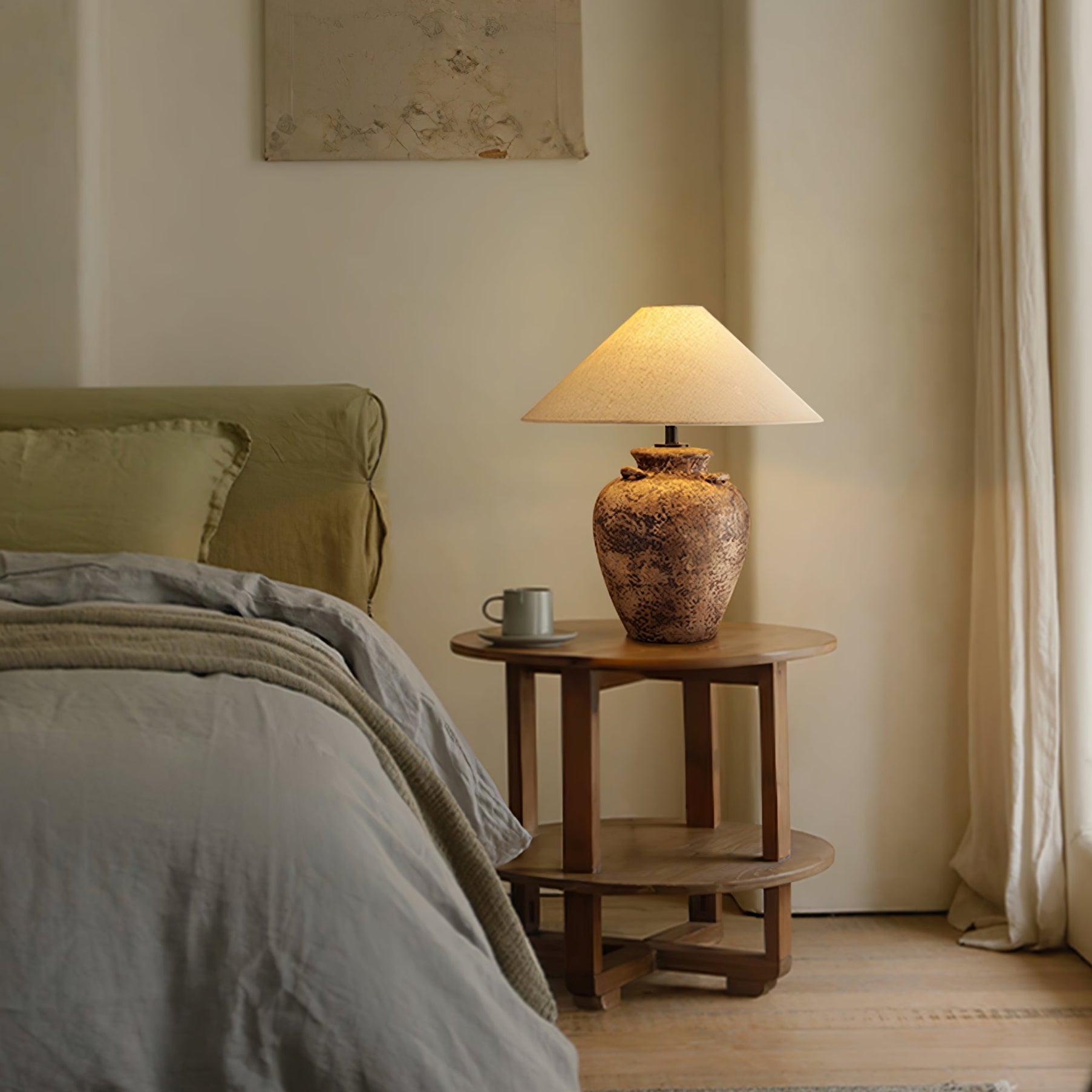 Caelum Vintage Fabric Table Lamp - Letslighting