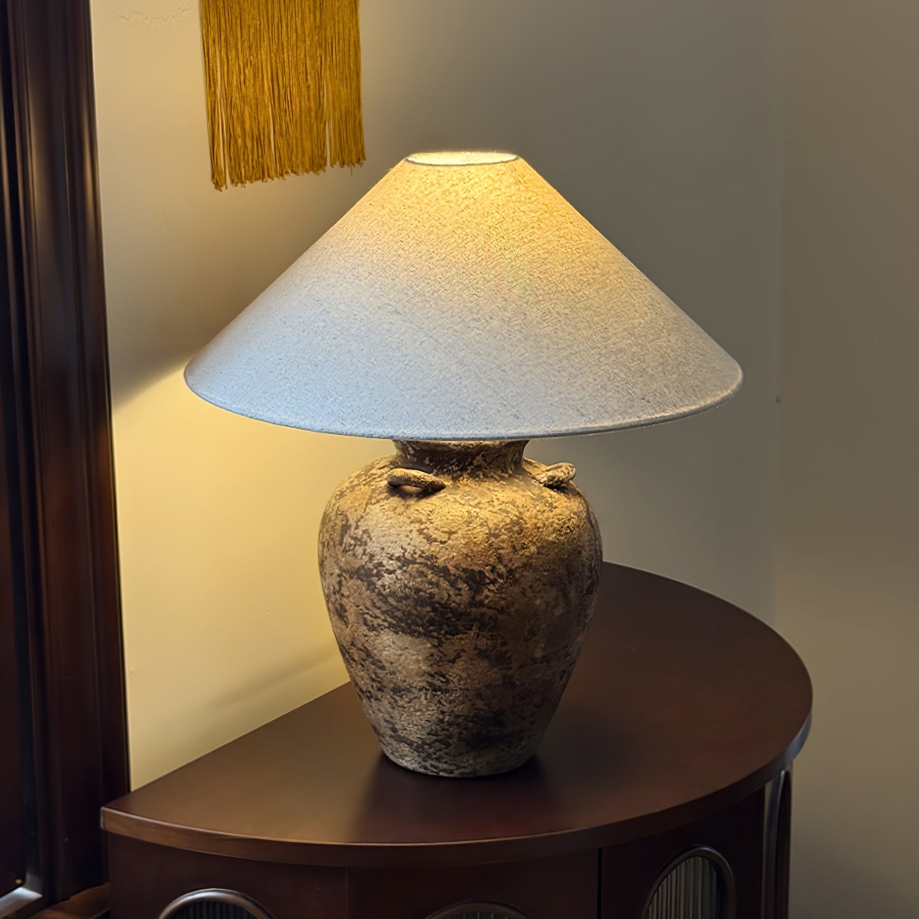 Caelum Vintage Fabric Table Lamp - Letslighting