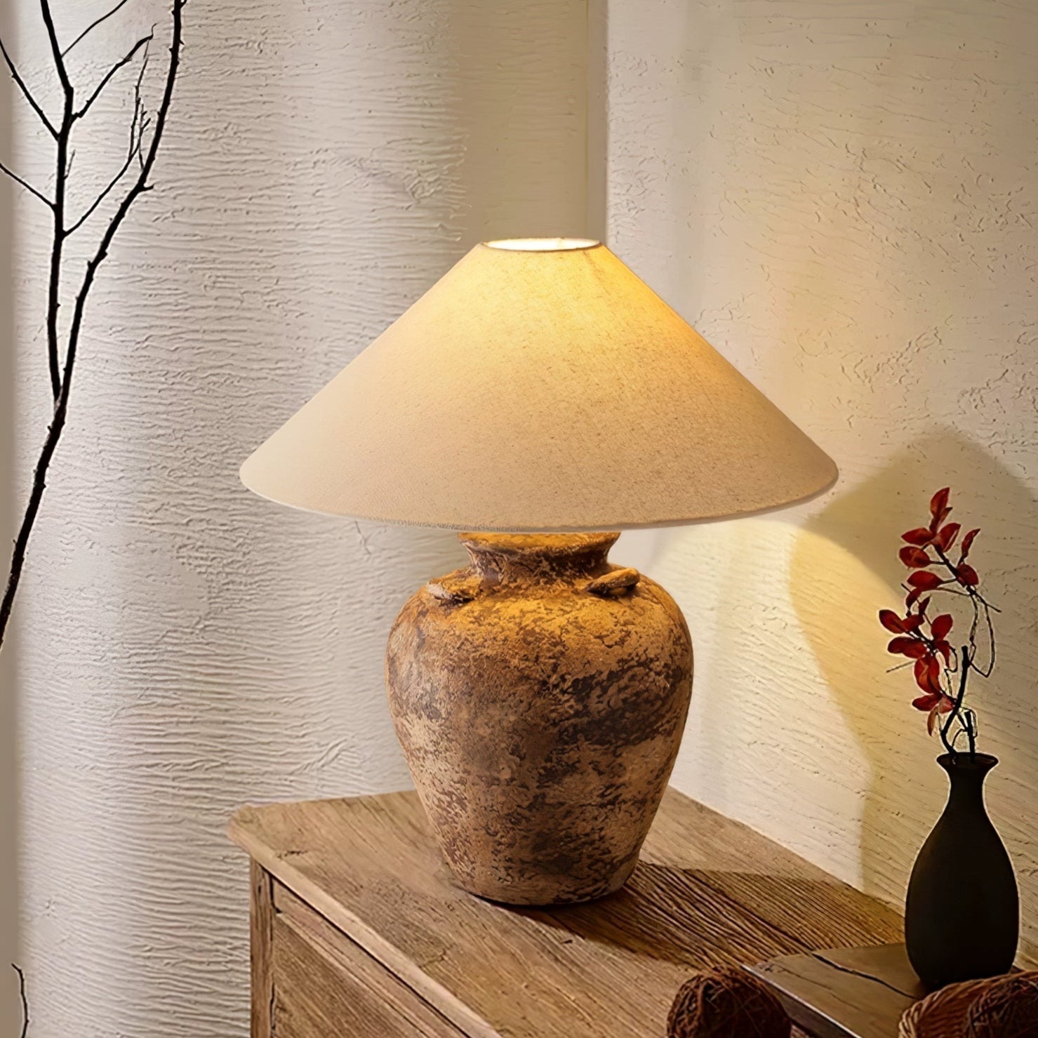 Caelum Vintage Fabric Table Lamp - Letslighting