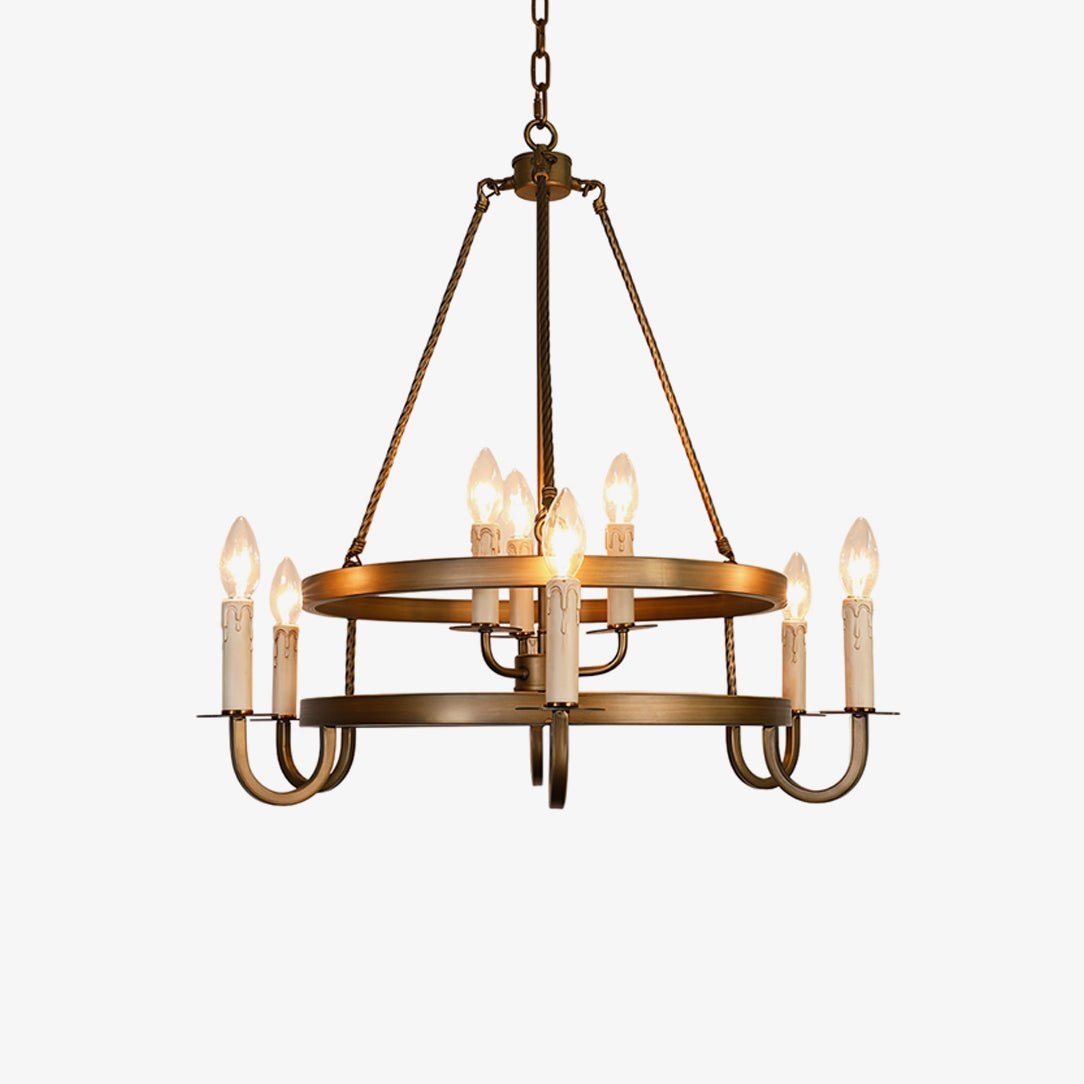 Vintara Brass Candle Chandelier - Letslighting