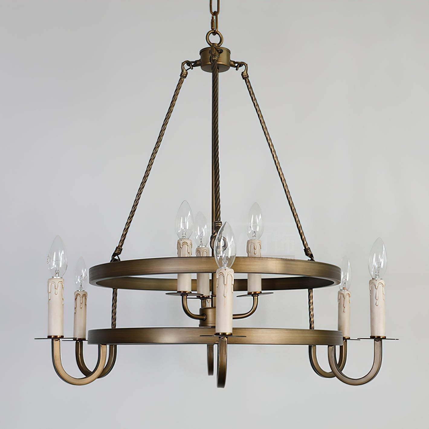 Vintara Brass Candle Chandelier - Letslighting