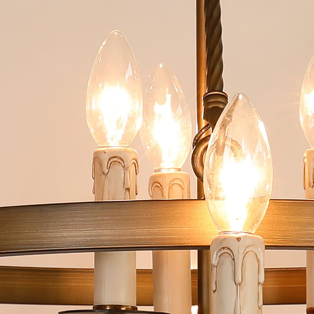 Vintara Brass Candle Chandelier - Letslighting