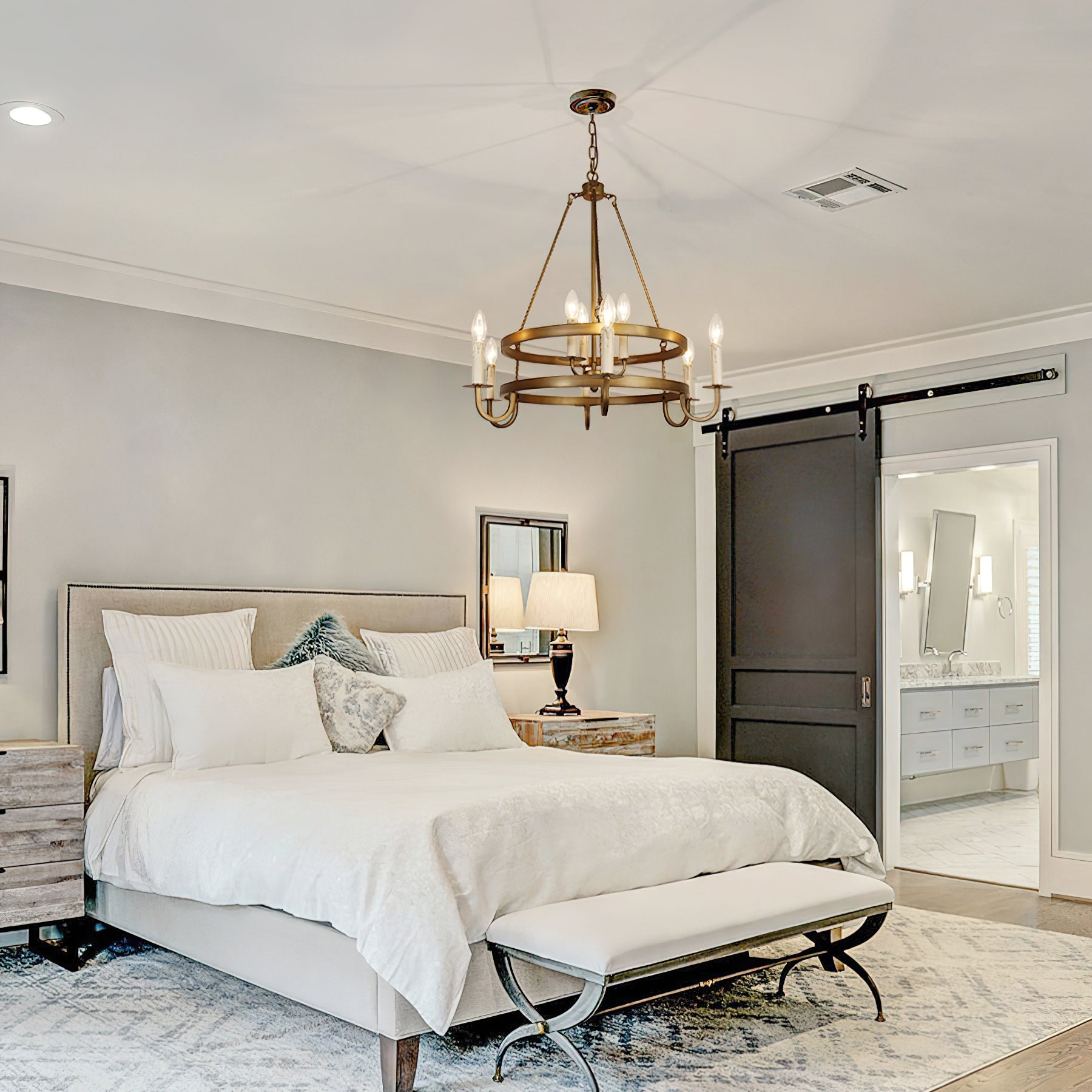 Vintara Brass Candle Chandelier - Letslighting