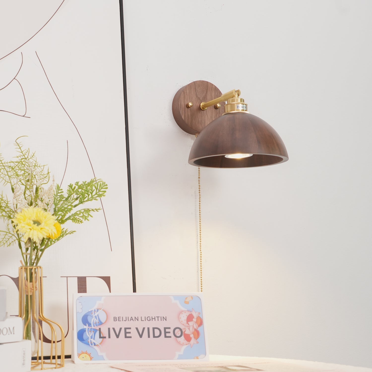 Arsole Traditional Elegance Pull Brass Wall Lamp - Letslighting