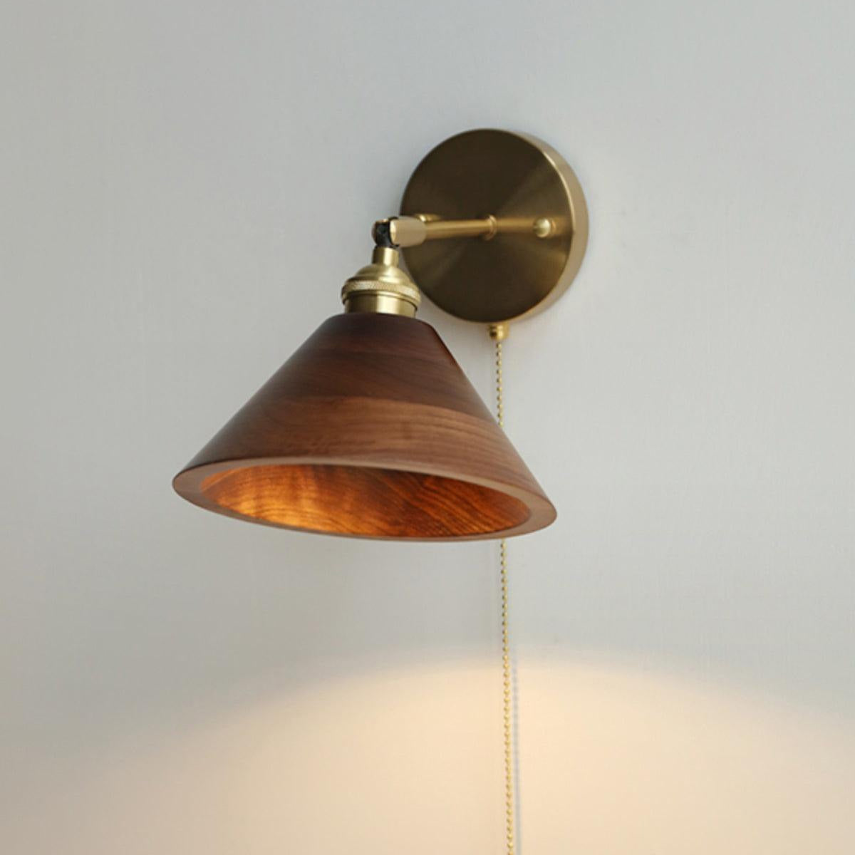 Muto Vintage Pull Chain Switch Wall Lamp Plug-IN /Hardwire