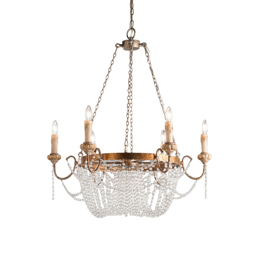 Alzoros Postmodern Luxury Wooden Crystal Chandelier - Letslighting