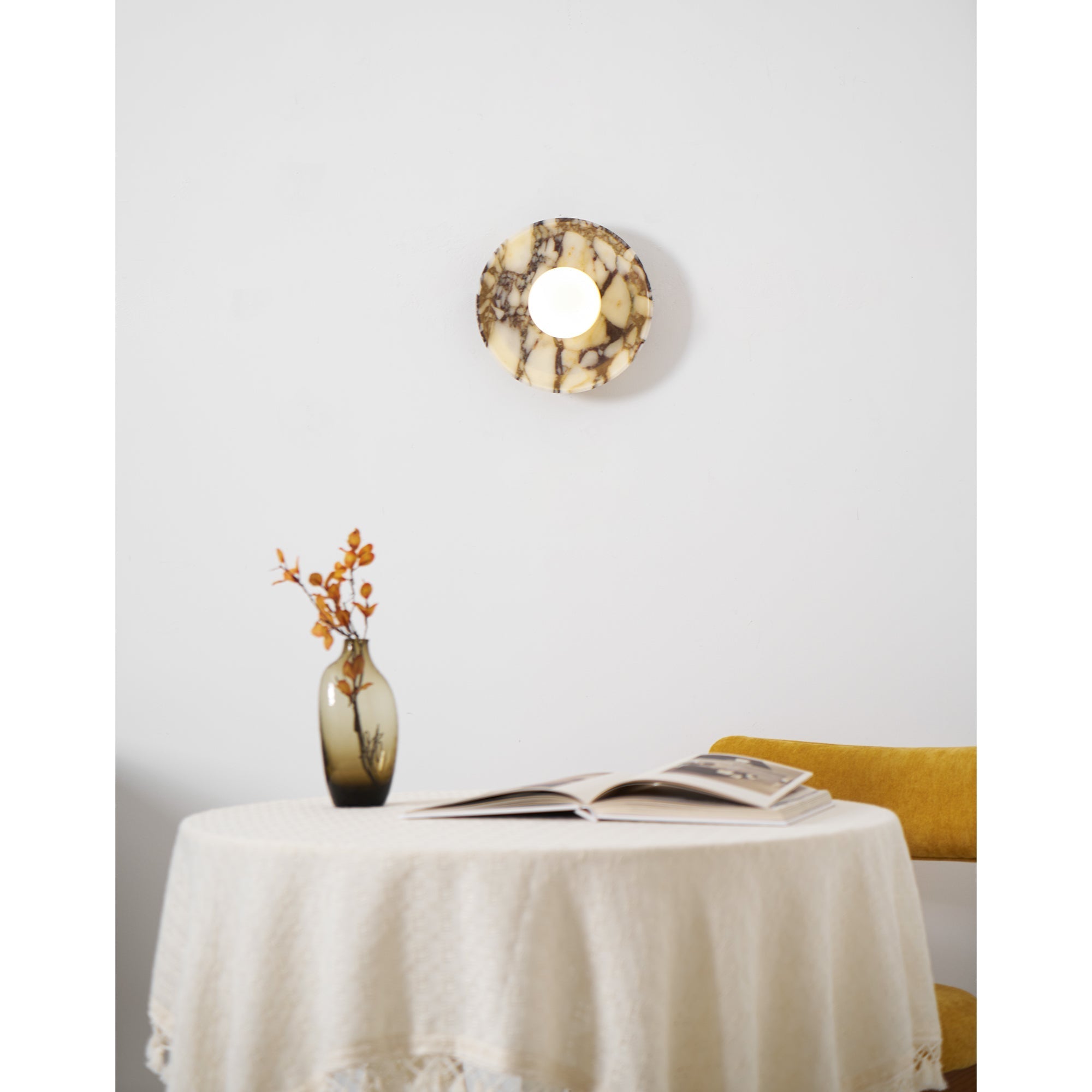 Cacariel Modern Minimalist Marble Glass Wall Lamp - Letslighting