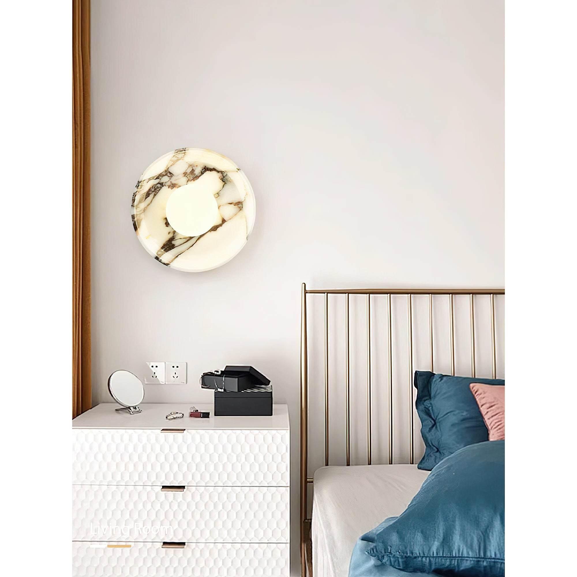 Cacariel Modern Minimalist Marble Glass Wall Lamp - Letslighting