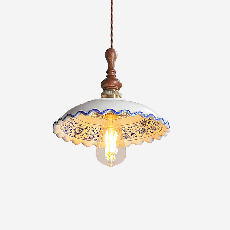 Violla Pendant Lamp Porcelain Floral Accent - Letslighting