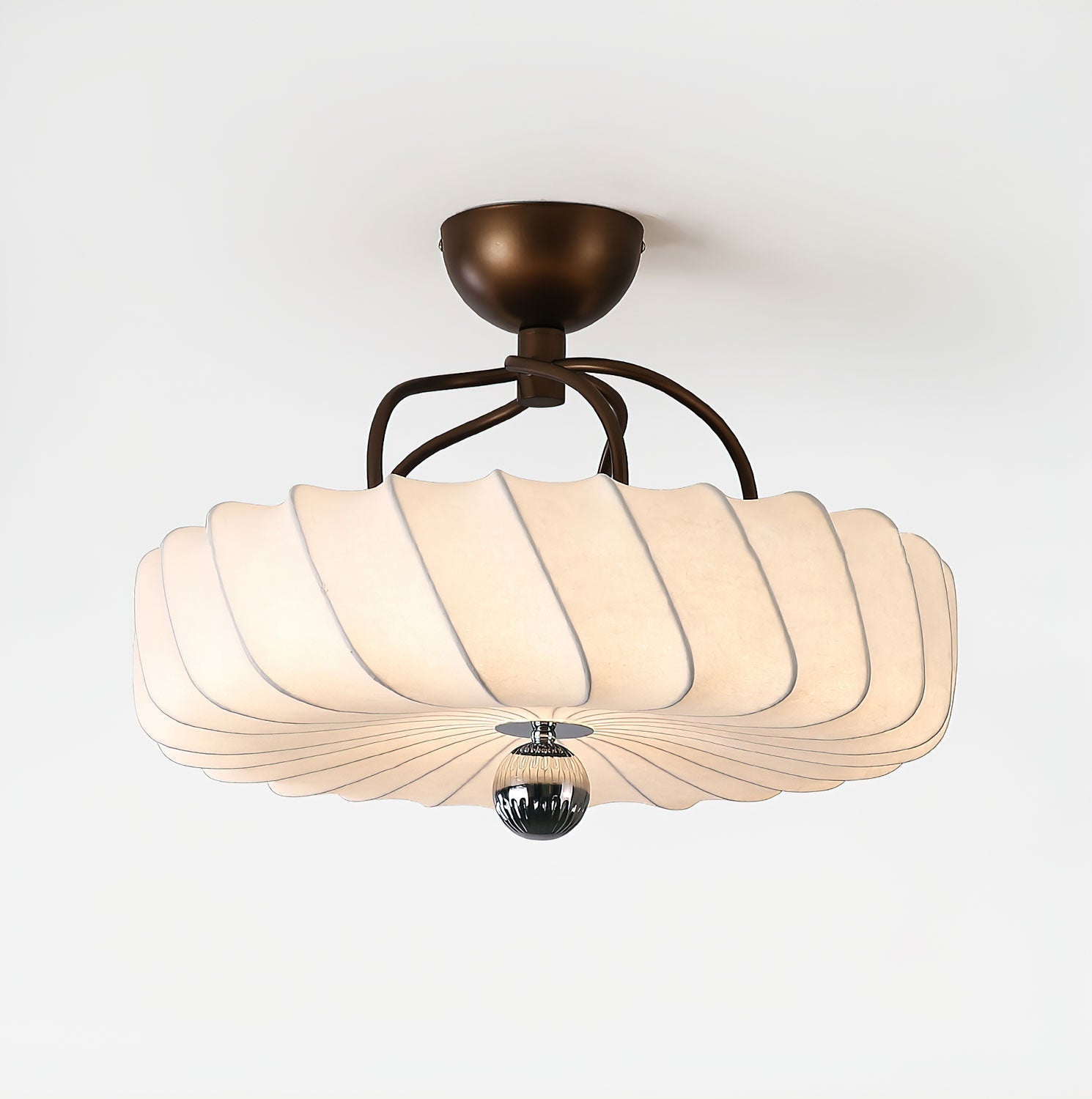 Zelore Swirl Fabric Bronze Pendant Light - Letslighting