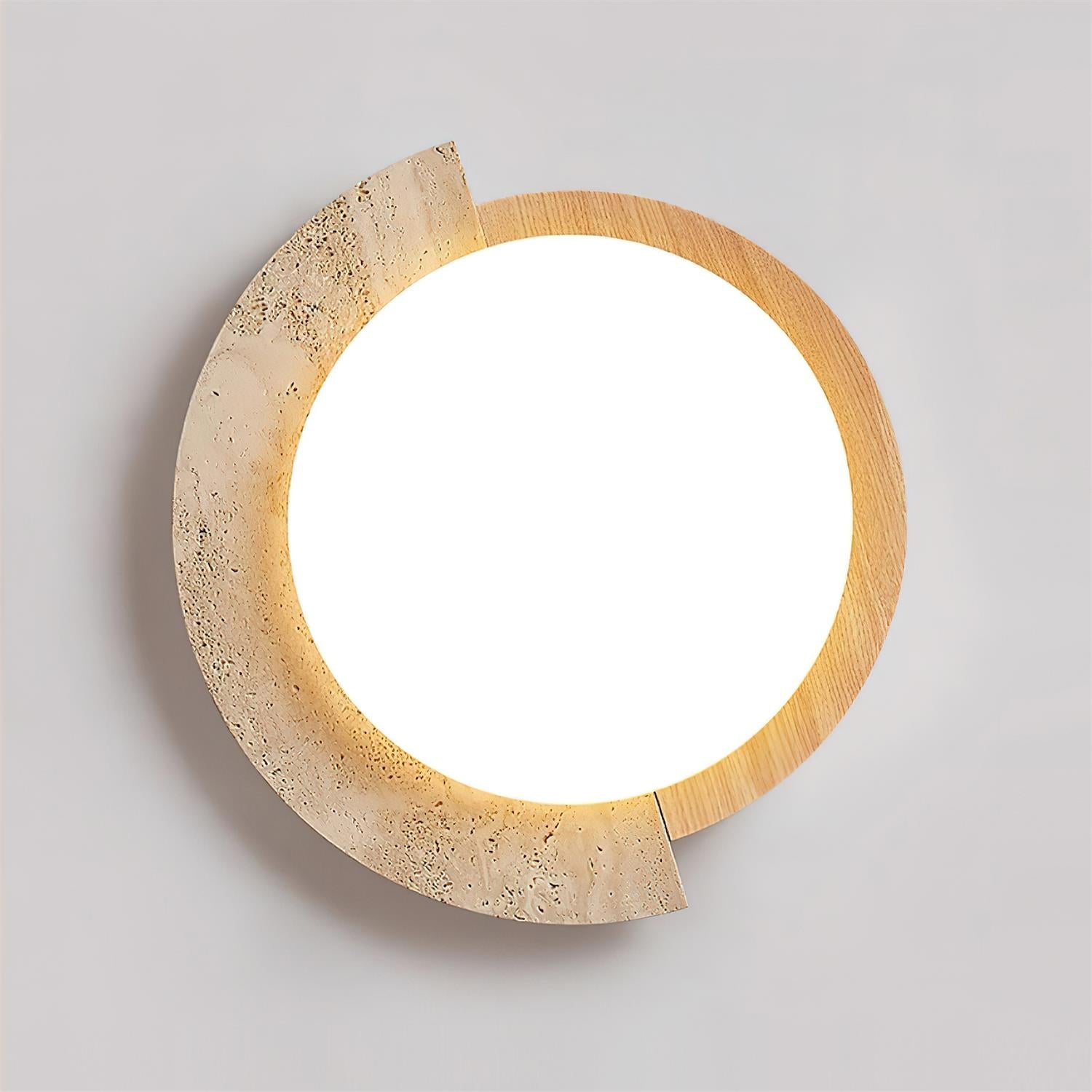 Ritta  Travertine Oval LED Ceiling Light