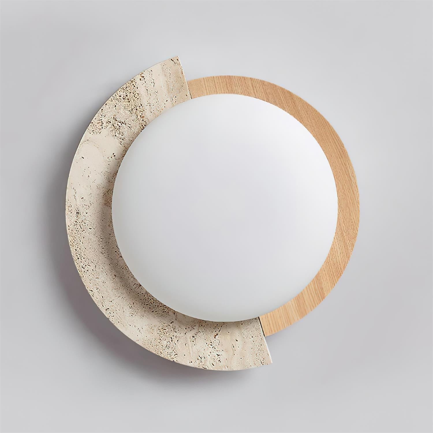 Ritta  Travertine Oval LED Ceiling Light