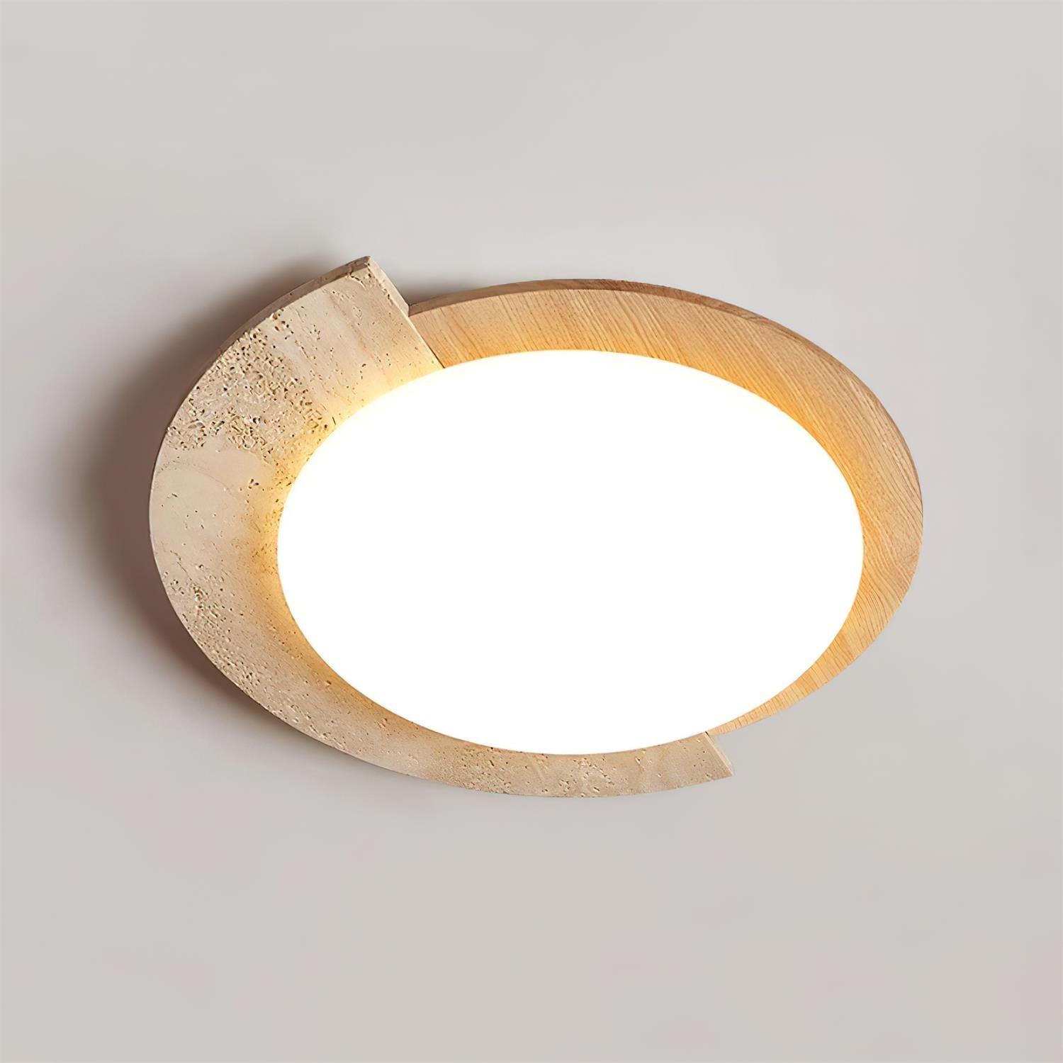 Ritta  Travertine Oval LED Ceiling Light