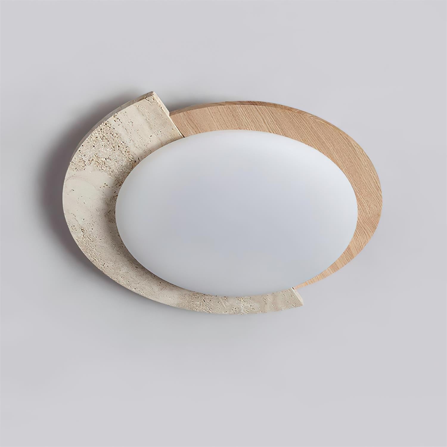 Ritta  Travertine Oval LED Ceiling Light
