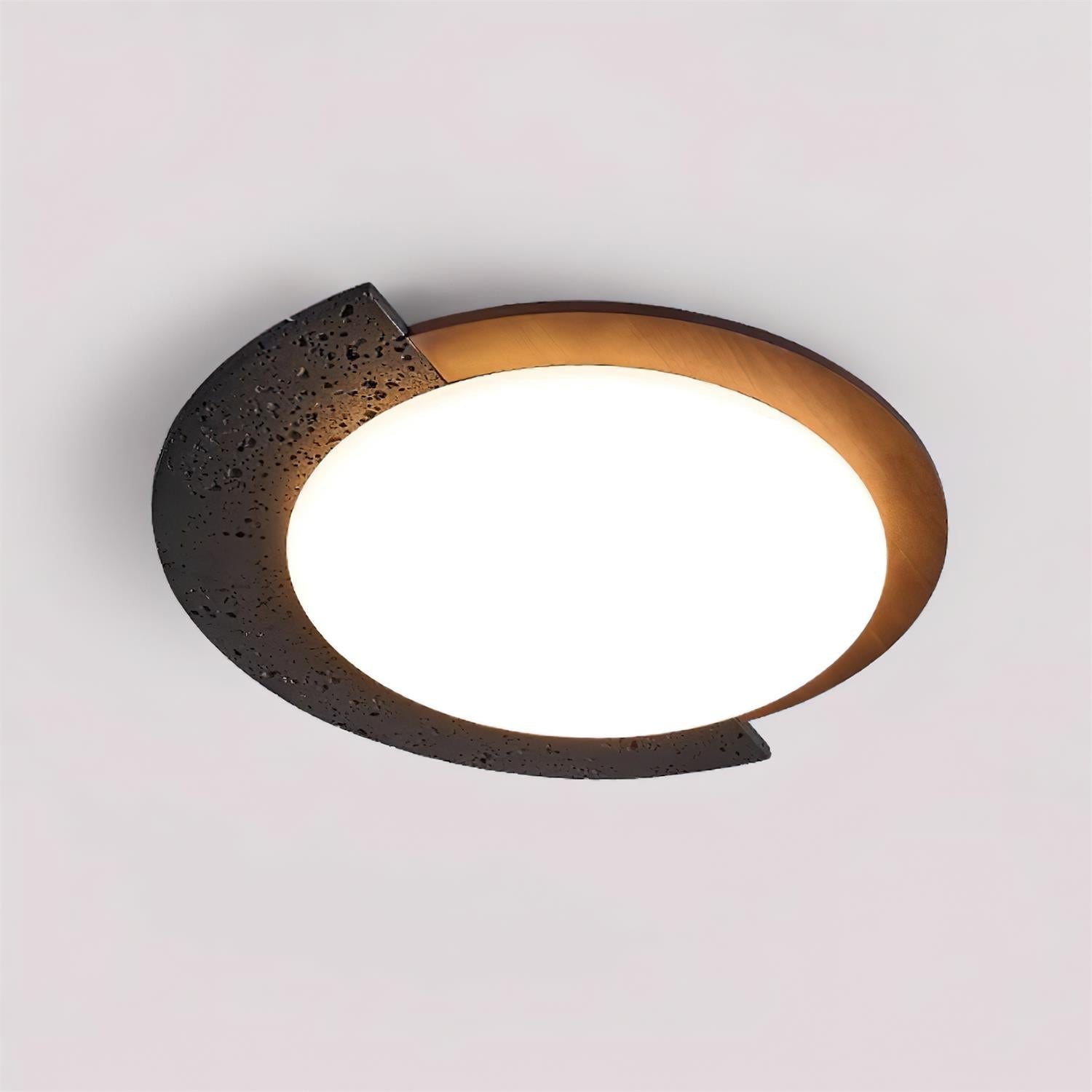 Ritta  Travertine Oval LED Ceiling Light
