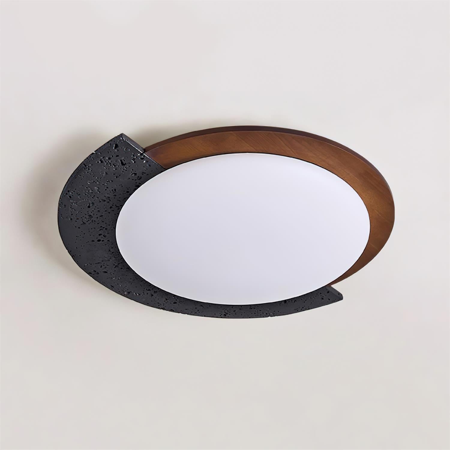 Ritta  Travertine Oval LED Ceiling Light