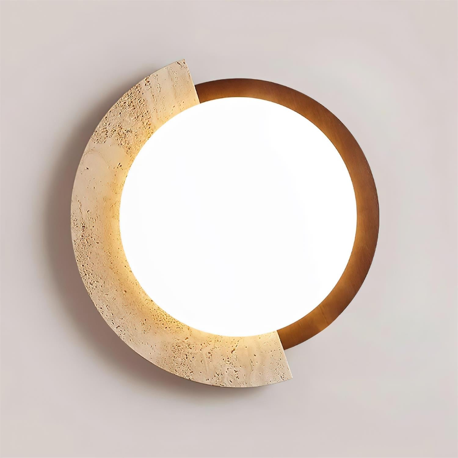 Ritta  Travertine Oval LED Ceiling Light