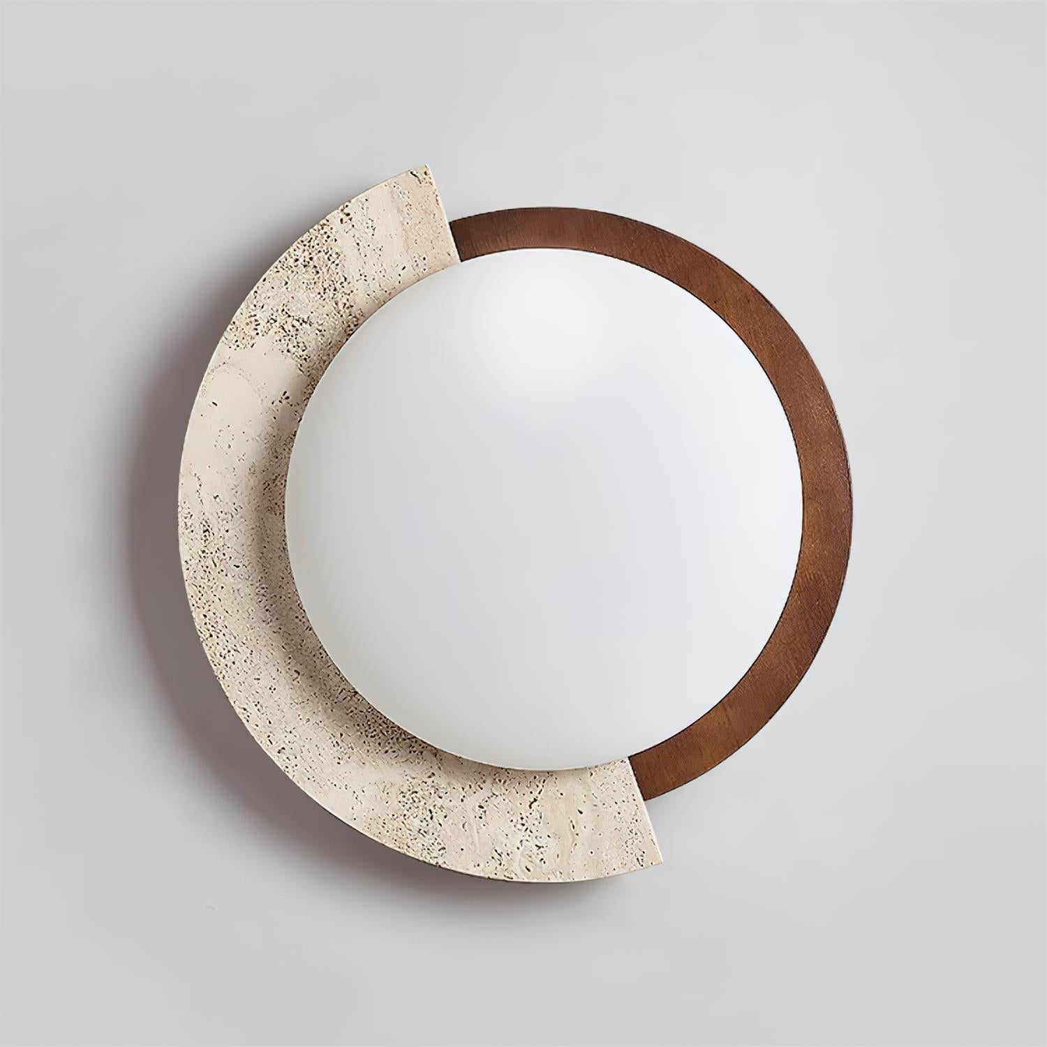 Ritta  Travertine Oval LED Ceiling Light