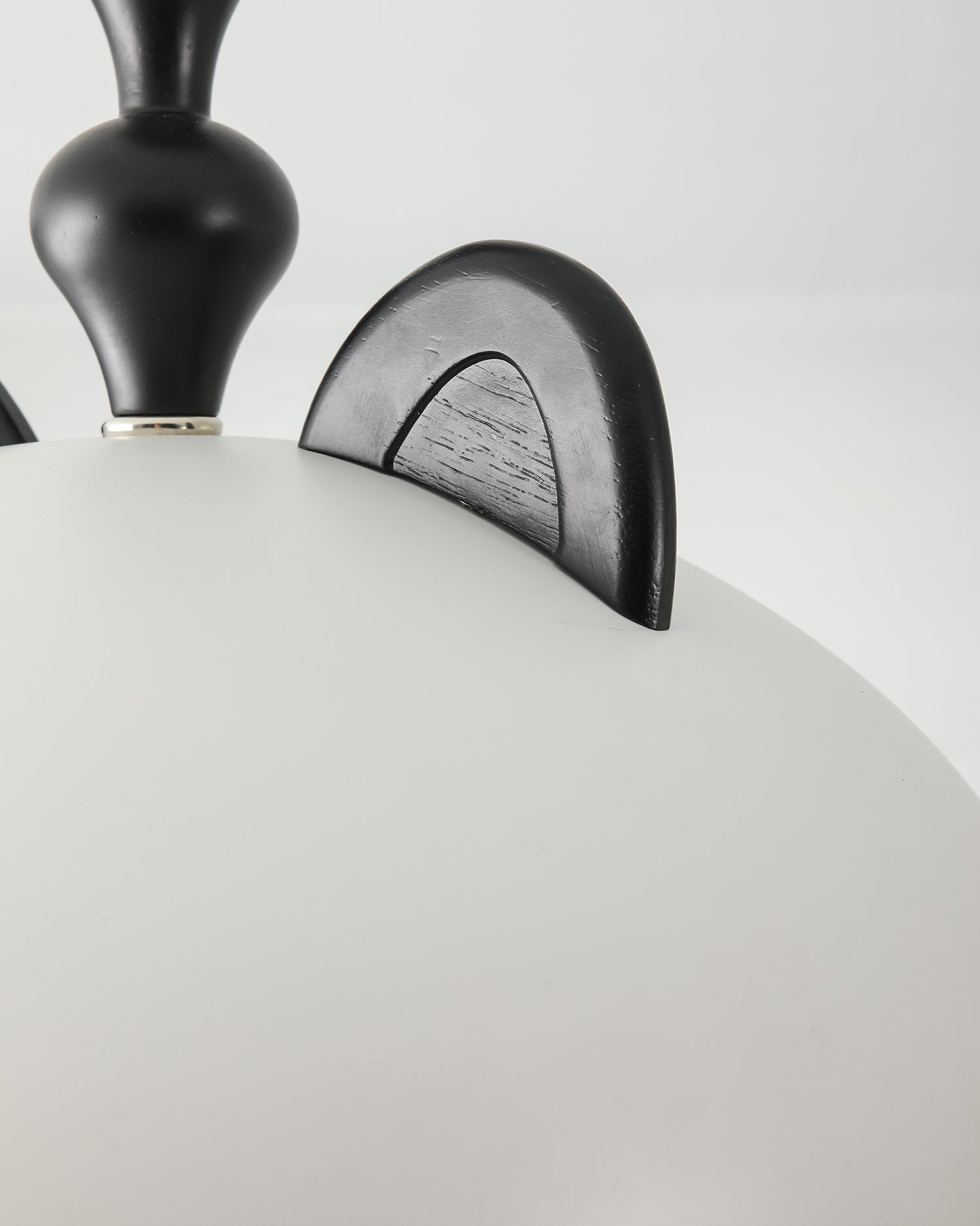 Cat Ceiling Light Glossy Dome Wood Ears - Letslighting