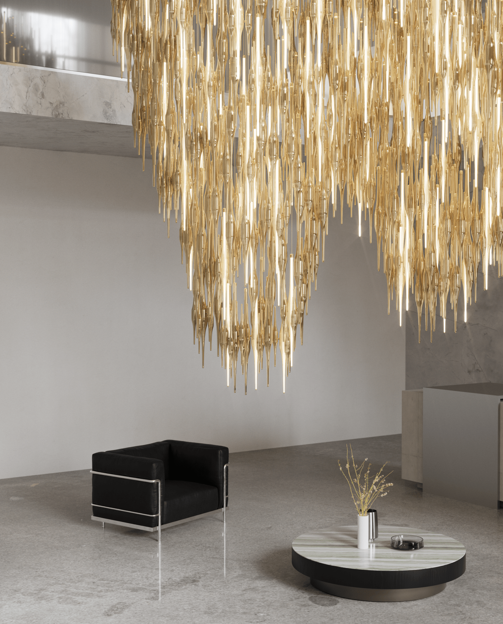 Vitara Glass Drop Customize Chandelier - Letslighting