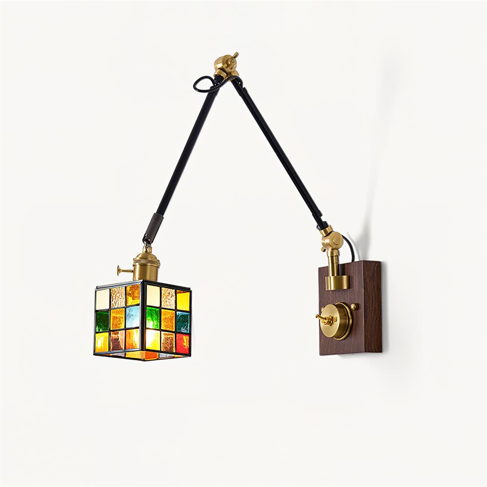 Tiffany Mosaic Wall Lamp Wood - Letslighting