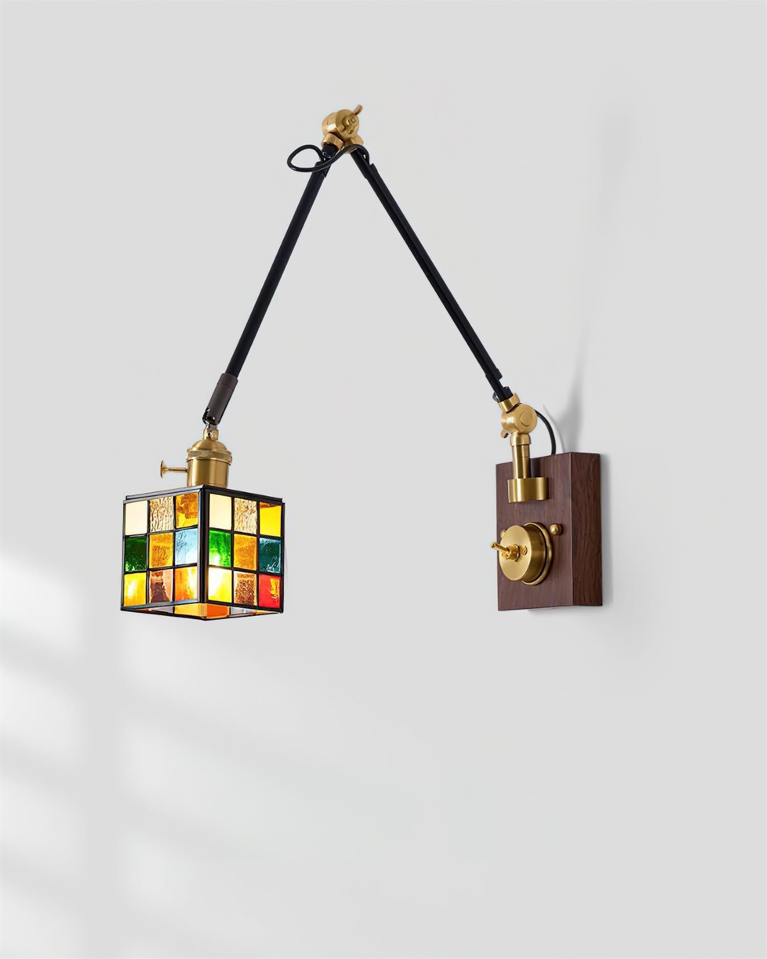 Tiffany Mosaic Wall Lamp Wood - Letslighting