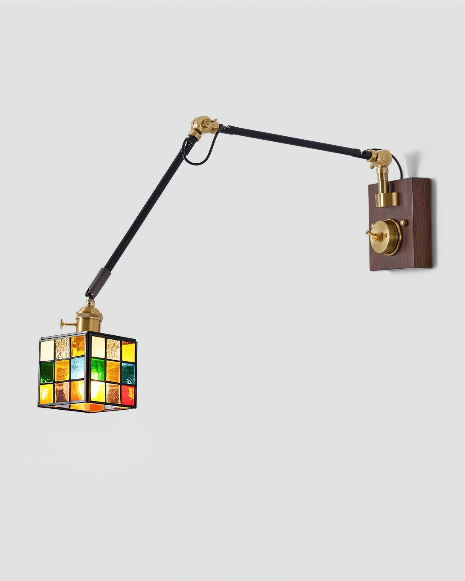 Tiffany Mosaic Wall Lamp Wood - Letslighting