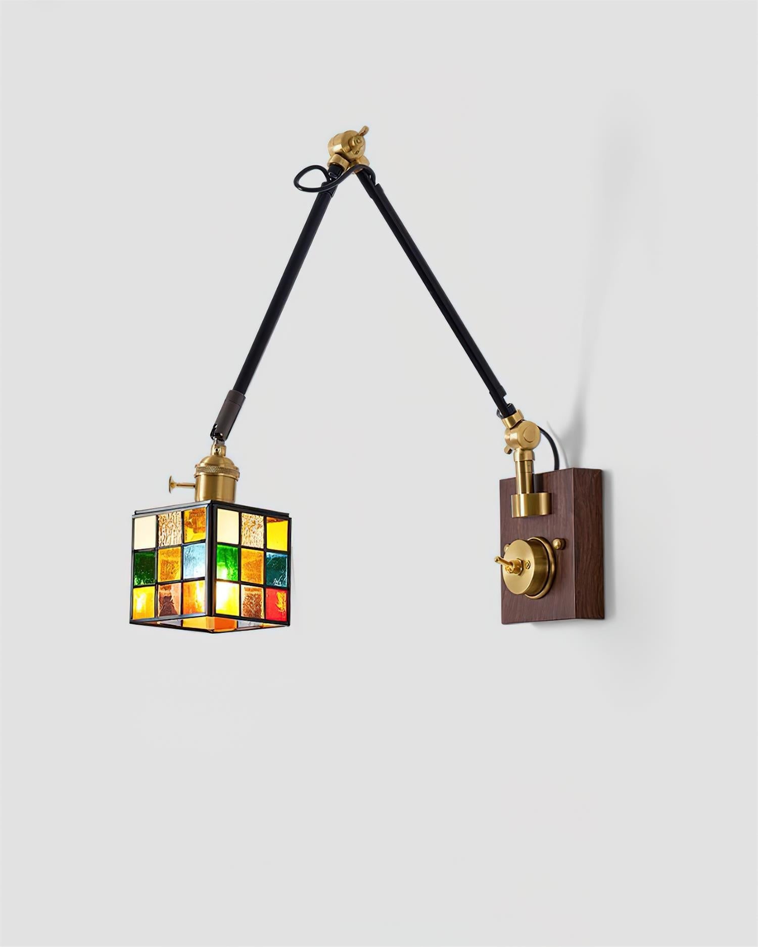 Tiffany Mosaic Wall Lamp Wood - Letslighting