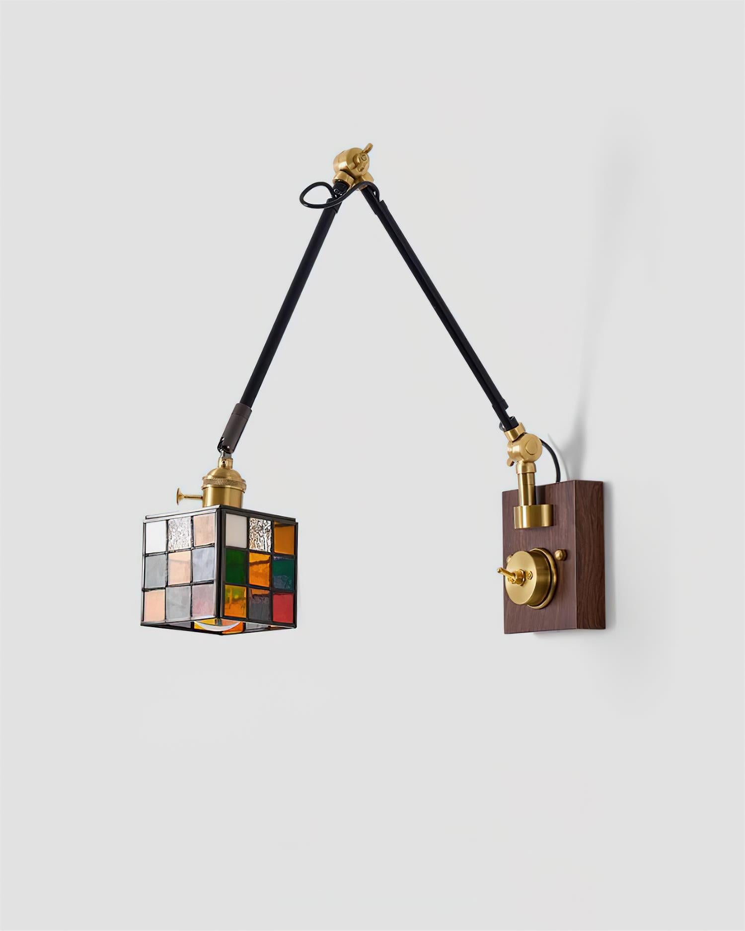 Tiffany Mosaic Wall Lamp Wood - Letslighting