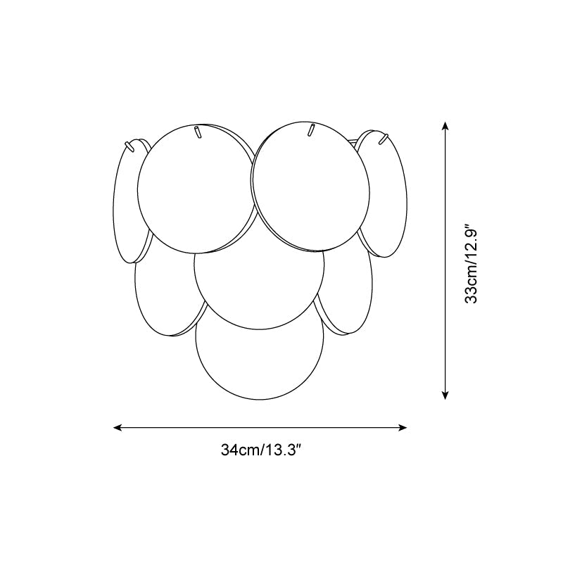 Vivelle Wall Light Ethereal Glass Petal - Letslighting