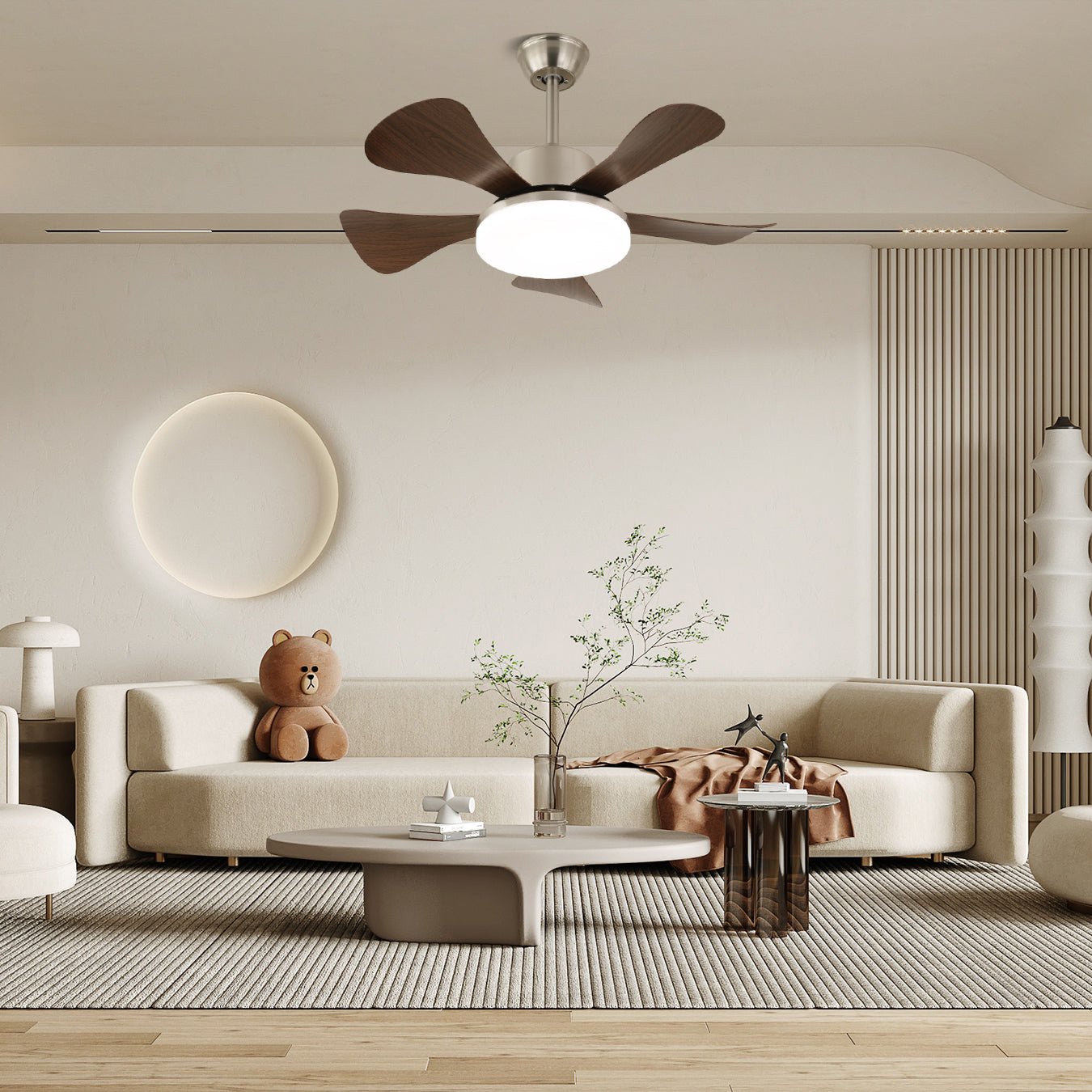 Aveline Modern Wood Ceiling Fan Light - Letslighting