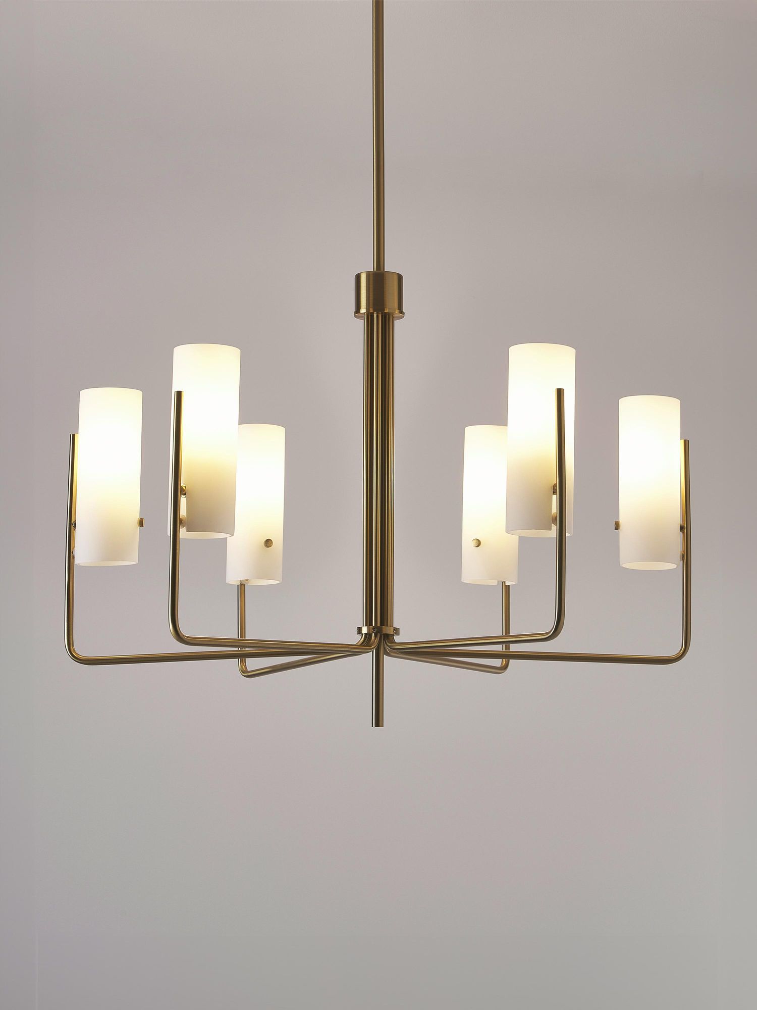 Ivraeus Vintage Industrial Brass Glass Chandelier - Letslighting