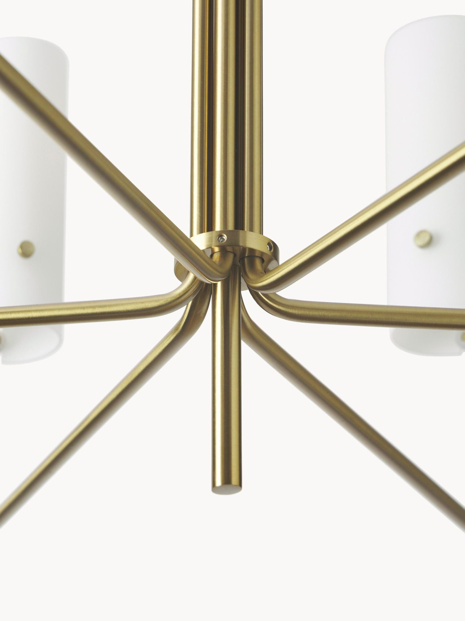 Ivraeus Vintage Industrial Brass Glass Chandelier - Letslighting