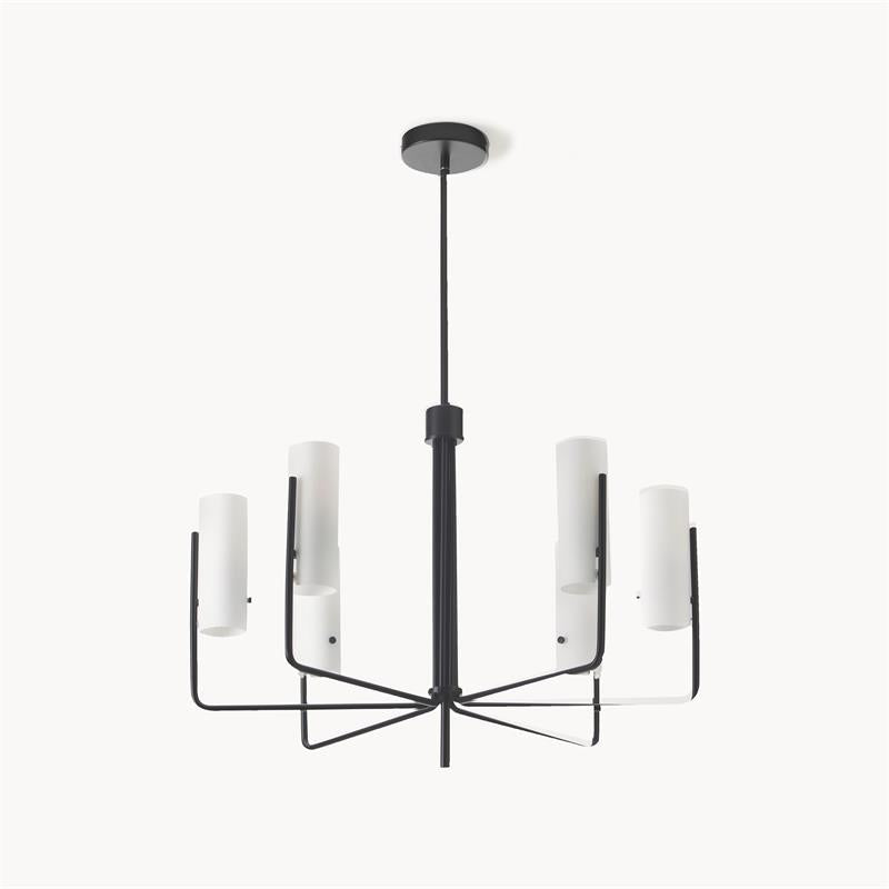 Ivraeus Vintage Industrial Brass Glass Chandelier - Letslighting