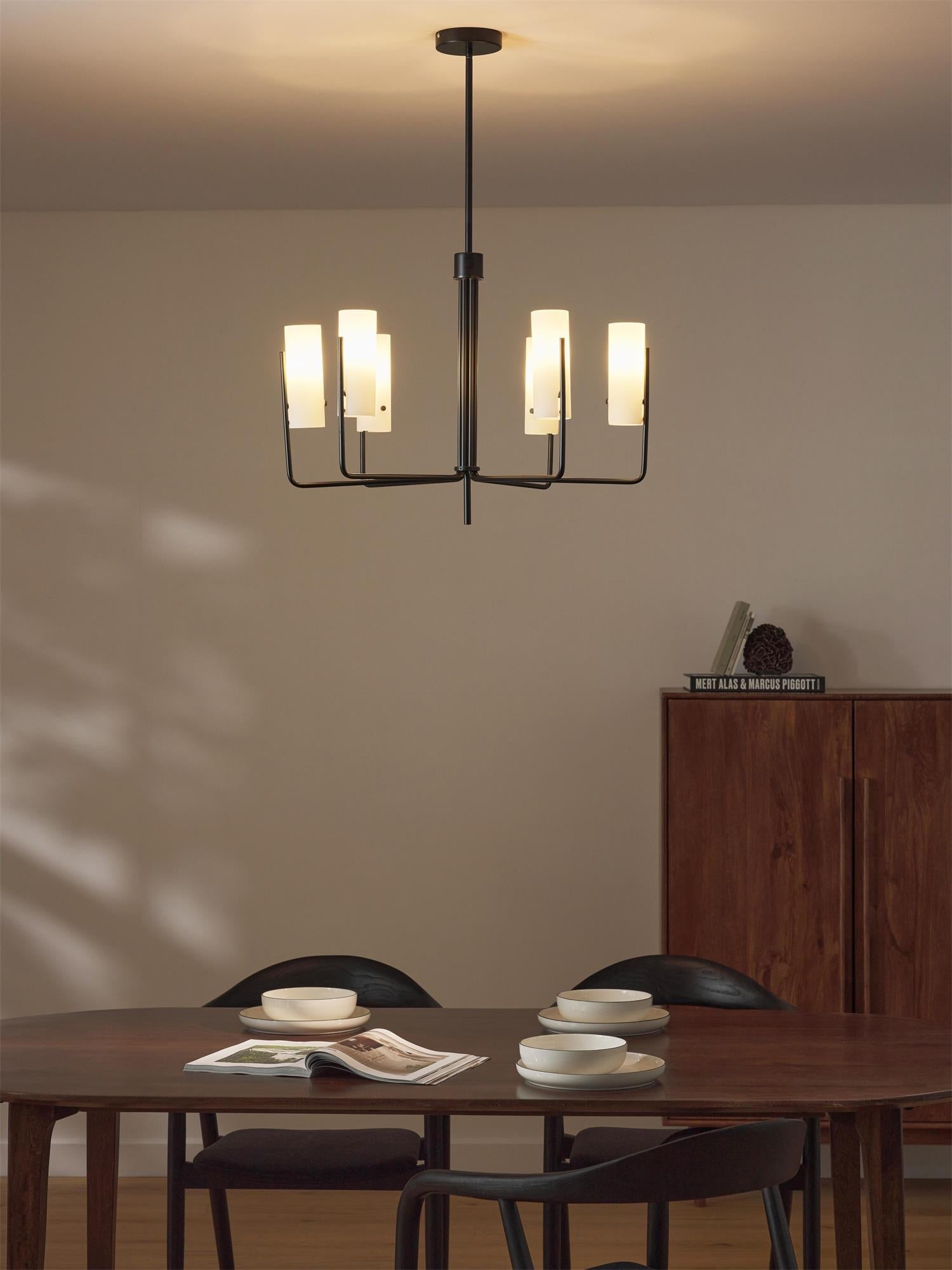 Ivraeus Vintage Industrial Brass Glass Chandelier - Letslighting