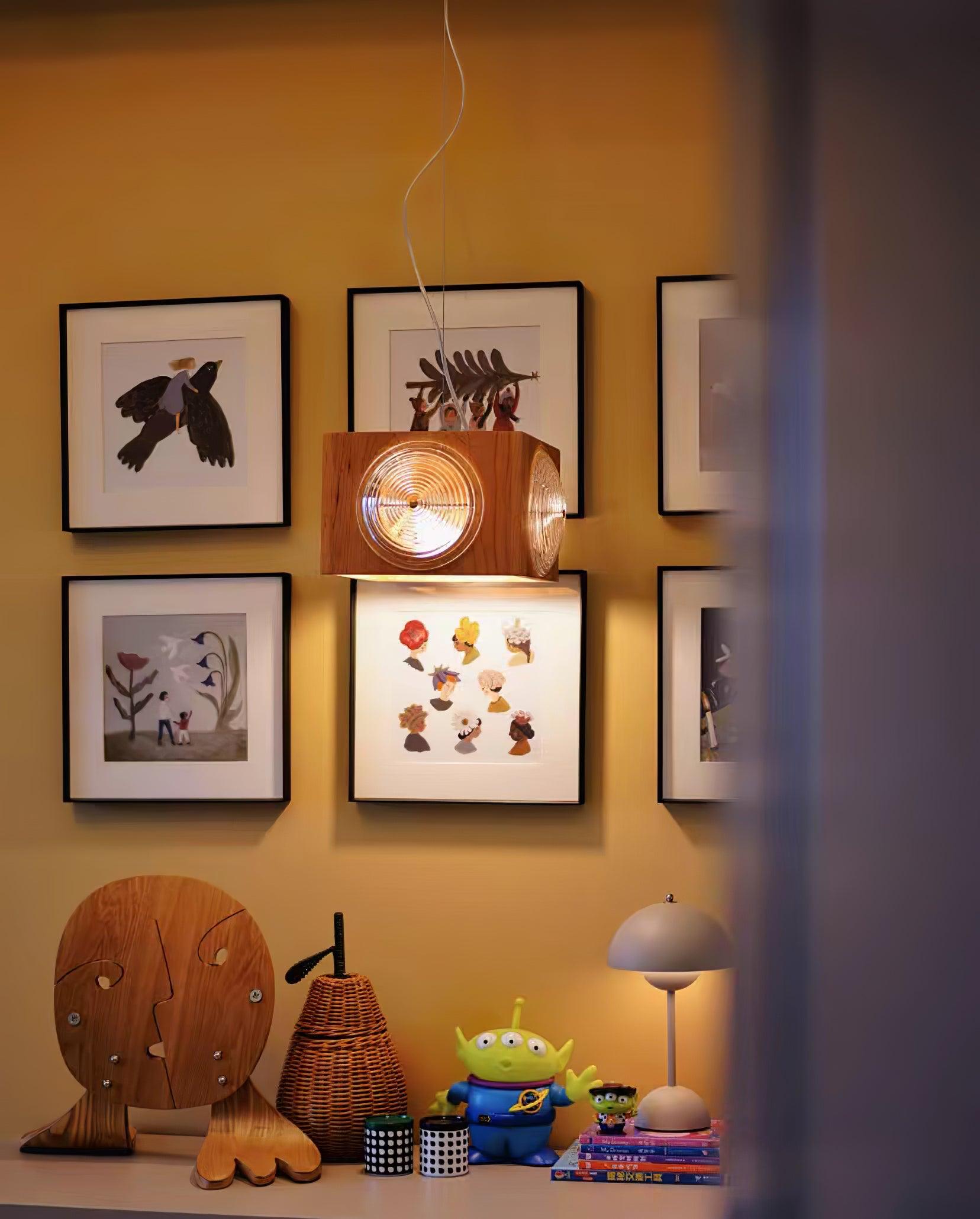Allaeira Premium Nordic Art Wood Pendant Lamp - Letslighting