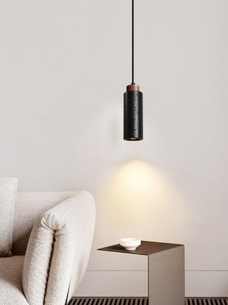 Vulcan Industrial Travertine Pendant Light