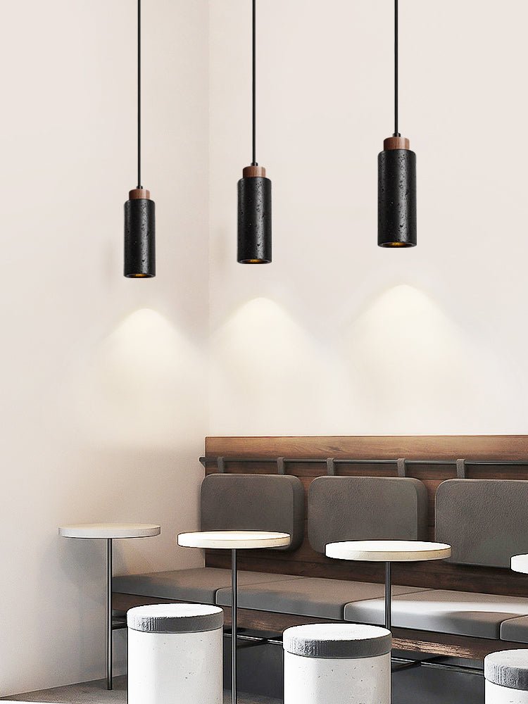 Vulcan Industrial Travertine Pendant Light